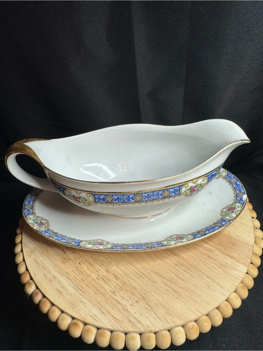 vintage KPM Germany porcelain gravy boat